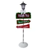 49.75-Inch Solar-Powered North Pole Light Up Lantern Post Christmas Sign