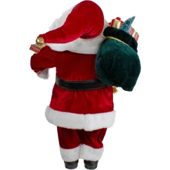 18-Inch Standing Curly Beard Santa Christmas Figure With Presents