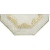 52" Ivory And Gold With Quilted Border Hexagonal Shaped Christmas Tree Skirt