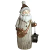 19.75" Ivory Santa With Tea Light Candle Lantern Christmas Figurine