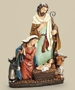 24" Joseph Studio Holy Family With Donkey & Ox Christmas Nativity Statue