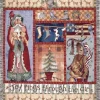 Joy Rings Thru The Air Christmas Folk Art Tapestry Throw Afghan 50" X 60"