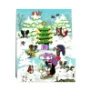 11.5" Korsch Advent Cartoon Forest Animals Christmas Wall Decoration