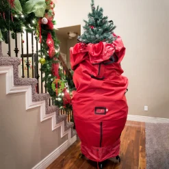 96" Large Red Upright Christmas Tree Protective Storage Bag - For Artificial Trees