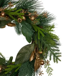 Leaves, Berry And Cedar Artificial Christmas Wreath - 20-Inch, Unlit