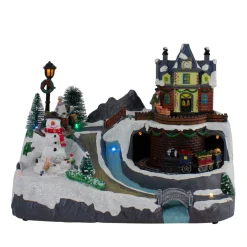 10" Led Lighted Animated Train Christmas Village