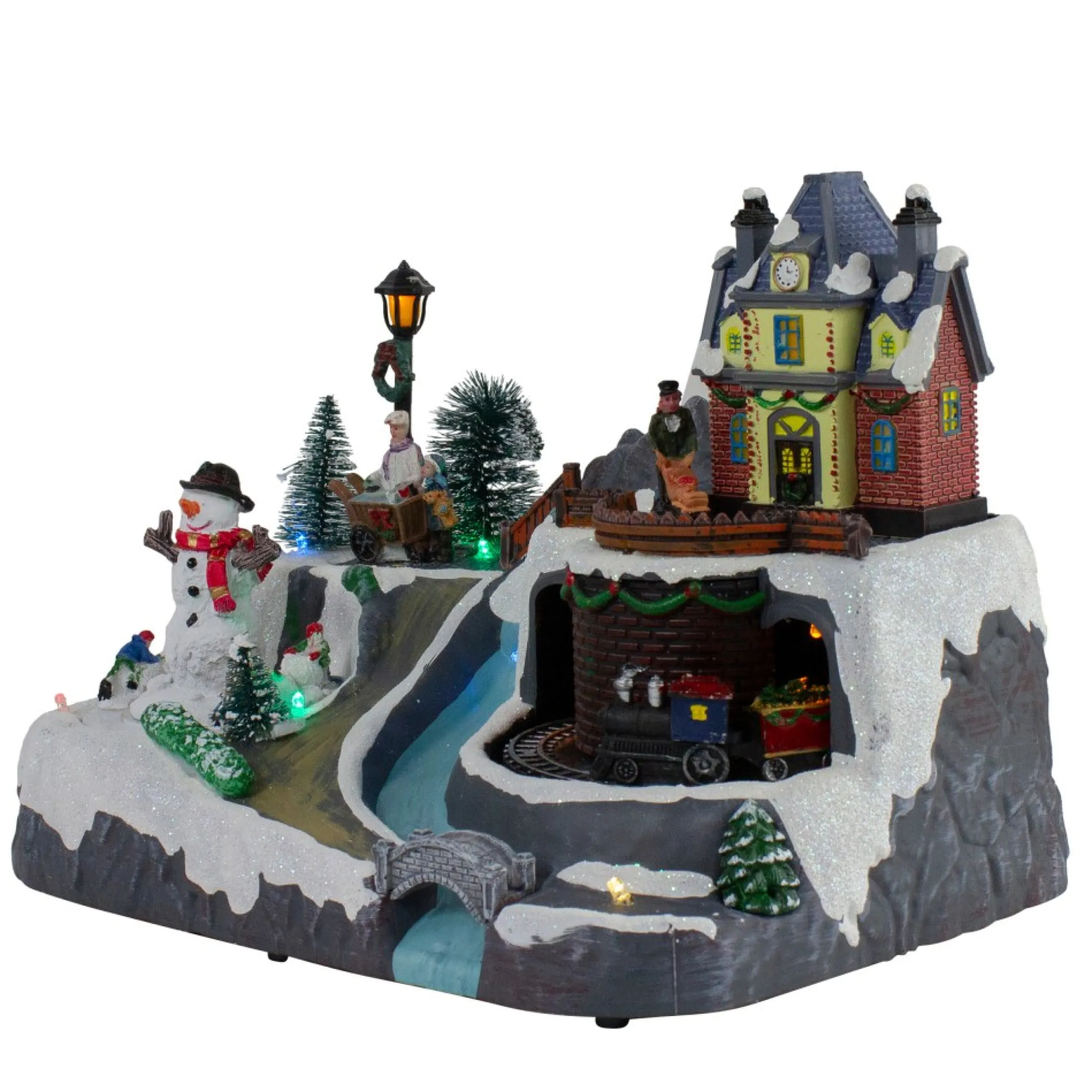 10" Led Lighted Animated Train Christmas Village