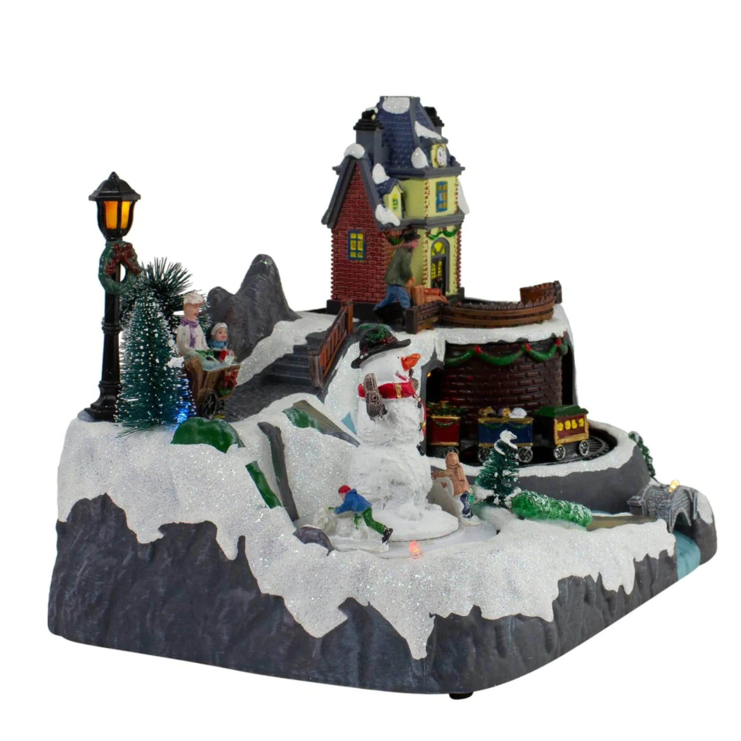 10" Led Lighted Animated Train Christmas Village