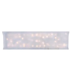 42" Led Lighted Battery Operated Christmas Snow Blanket - Warm White Lights
