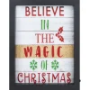 9" Led Lighted 'Believe In The Magic Of Christmas' Shadow Box Wall Art