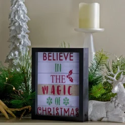 9" Led Lighted 'Believe In The Magic Of Christmas' Shadow Box Wall Art