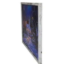 Led Lighted Church At Night Framed Christmas Canvas Wall Art 19