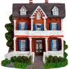 4.5" Led Lighted Colonial House Christmas Village Decoration