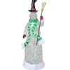 Led Lighted Color Changing Snowman Christmas Glittering Snow Dome 11"