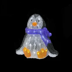 12" Led Lighted Commercial Grade Acrylic Baby Penguin Christmas Display Decoration
