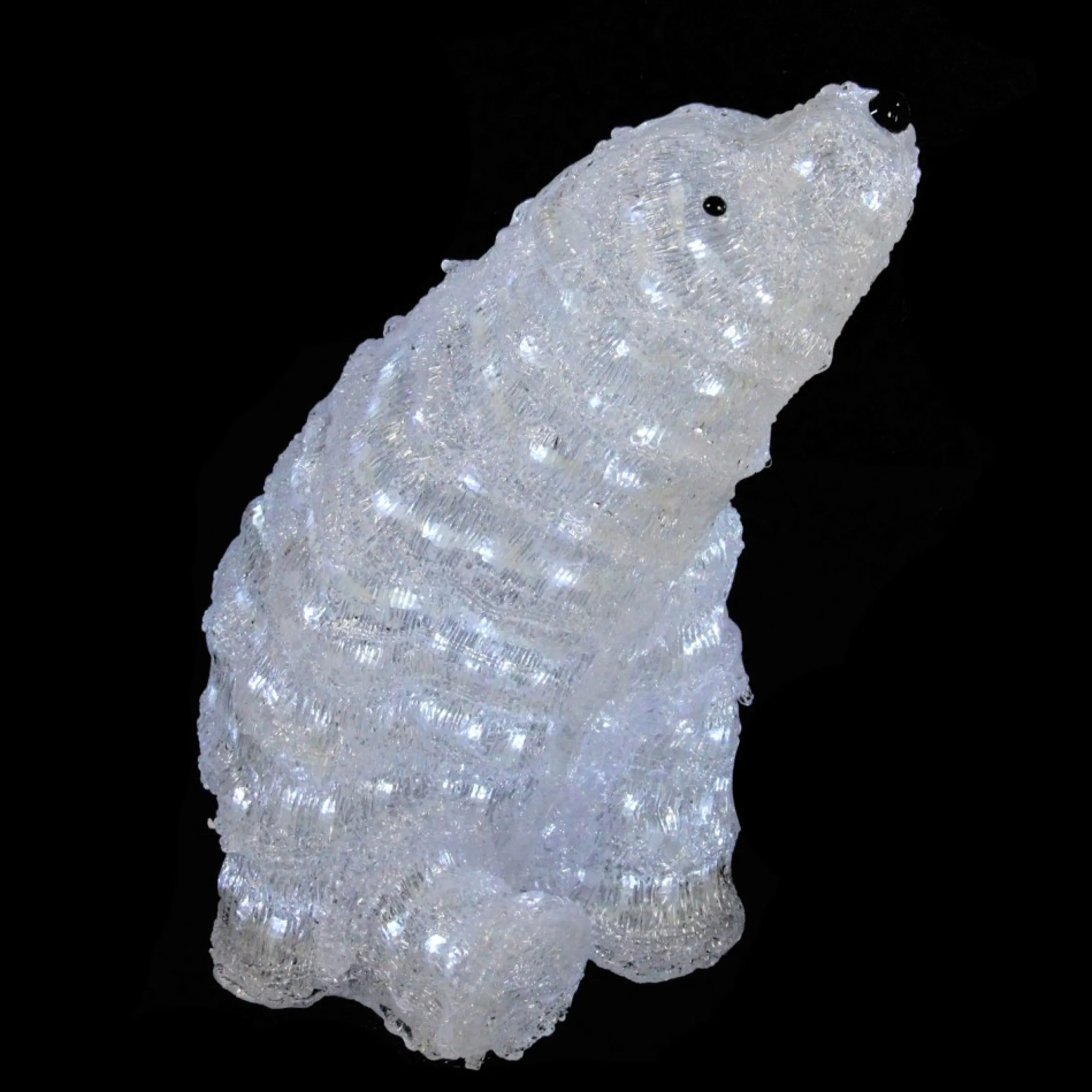 18.5" Led Lighted Commercial Grade Acrylic Polar Bear Outdoor Christmas Decoration