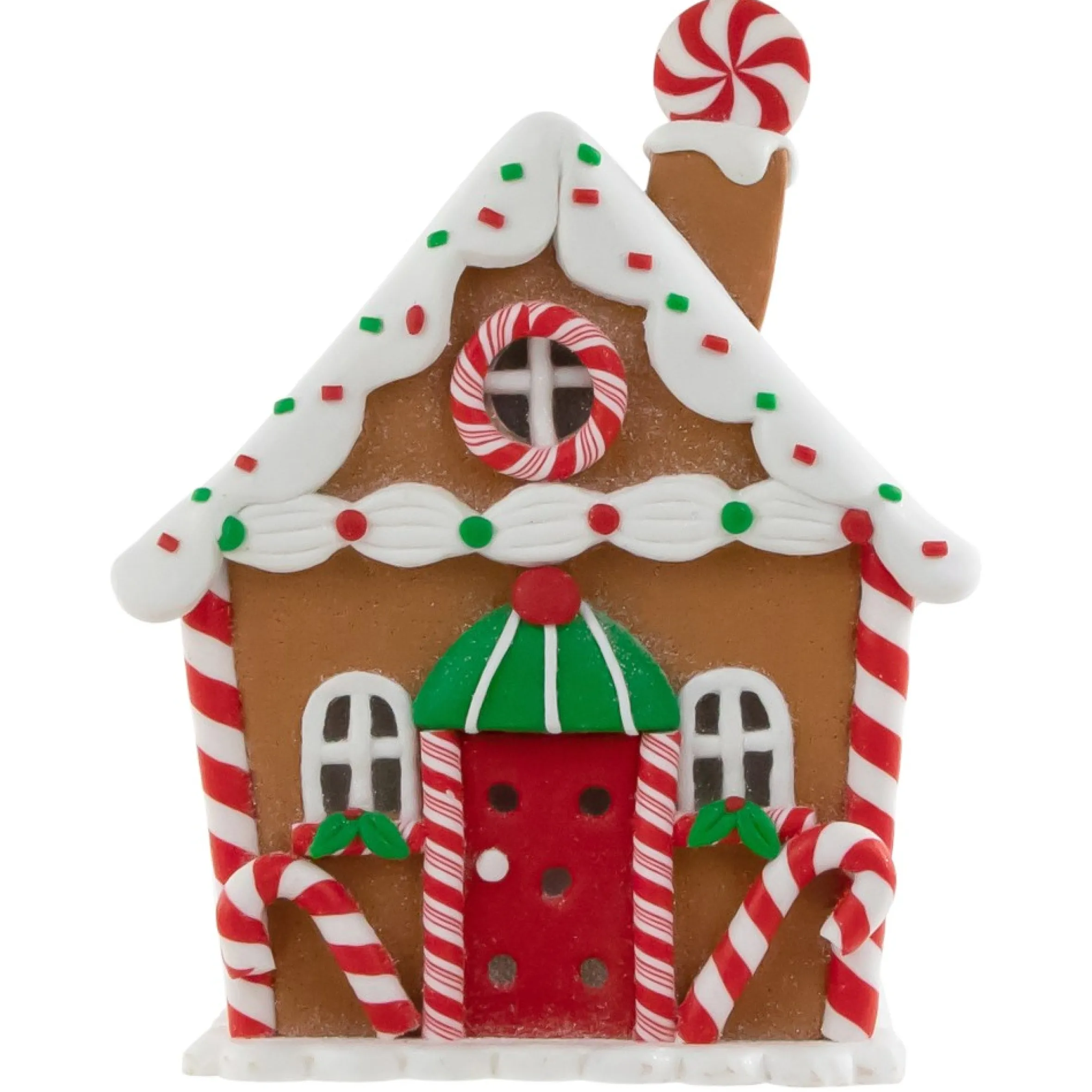 5.25" Led Lighted Gingerbread Candy House Christmas Decoration