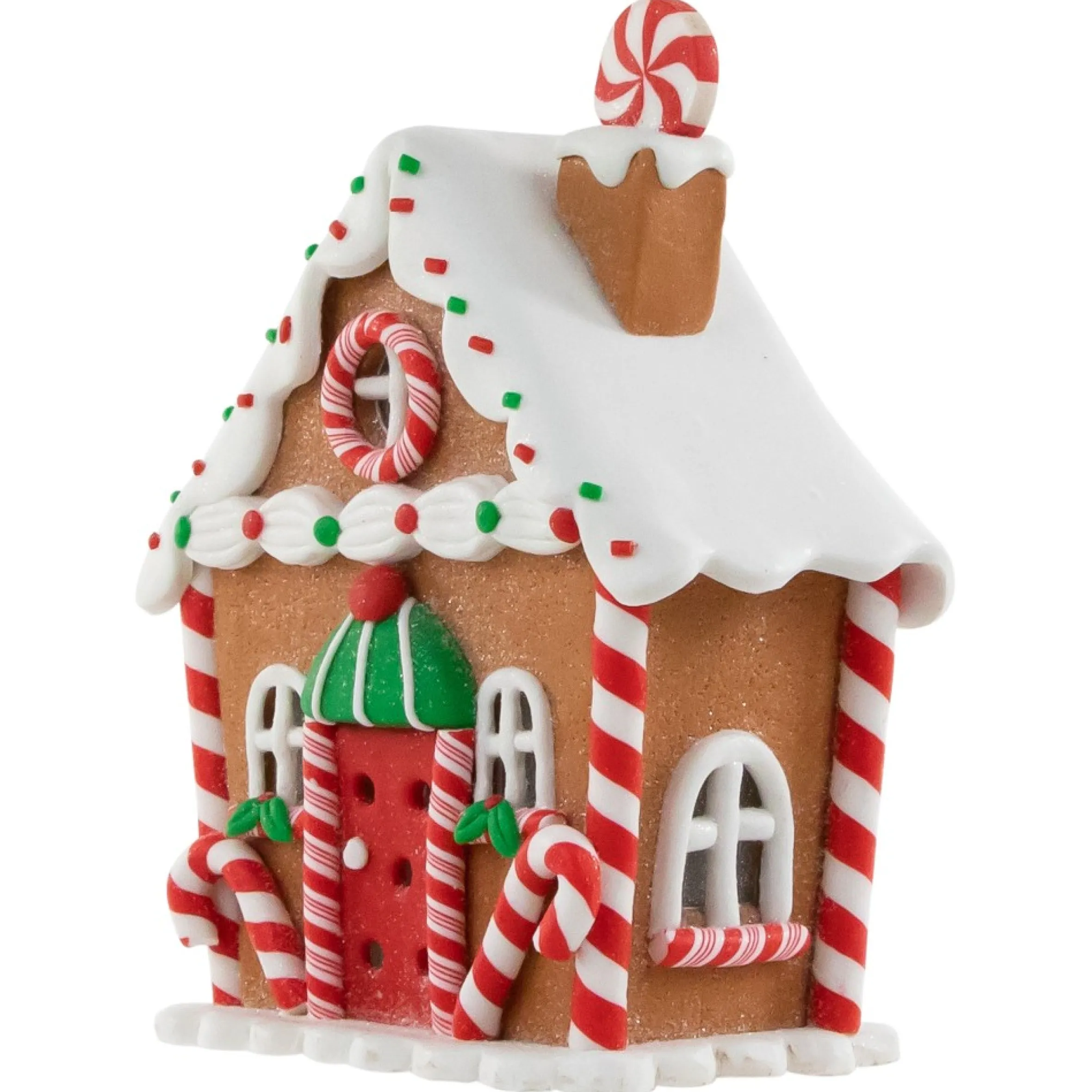 5.25" Led Lighted Gingerbread Candy House Christmas Decoration