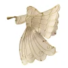 11" Led Lighted Gold Shimmer Angel Christmas Tree Topper - Warm Clear Lights