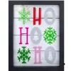 9" Led Lighted "Ho, Ho, Ho" With Snowflakes Christmas Wall Art