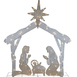44" Led Lighted Holy Family Nativity Scene Outdoor Christmas Decoration