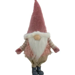 16" Led Lighted Mauve Boy Gnome Christmas Figure