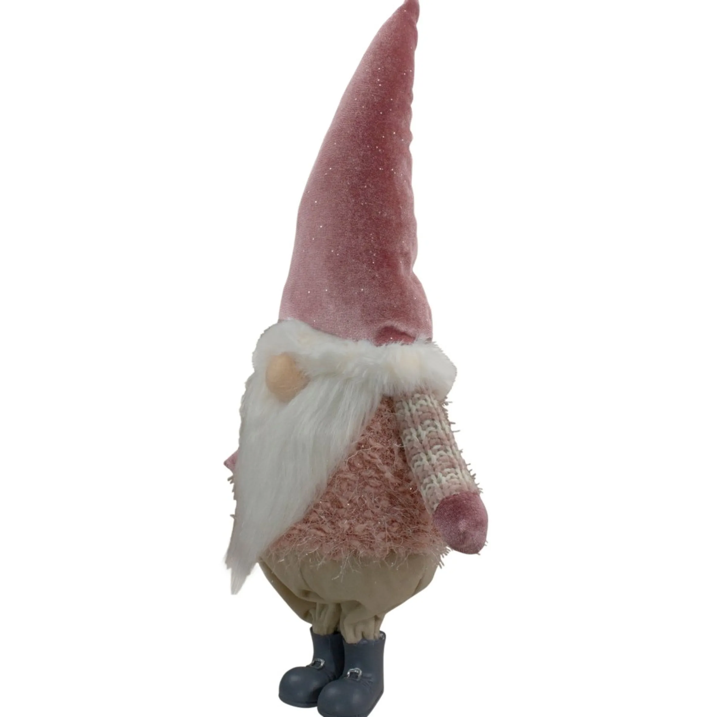 16" Led Lighted Mauve Boy Gnome Christmas Figure