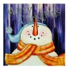 Led Lighted "Merry Christmas" Snowman Christmas Canvas Wall Art 11.75" X 11.75"