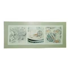 Led Lighted Shimmering Silver Splendor Christmas Canvas Wall Art 11.75" X 27.5"
