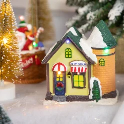 5" Led Lighted Snowy Toy Shop Christmas Village Display Piece