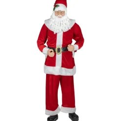 72" Life-Size Plush Santa Claus Standing Or Sitting Christmas Figure