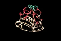 15" Lighted Bells With Bow Christmas Window Silhouette Decoration