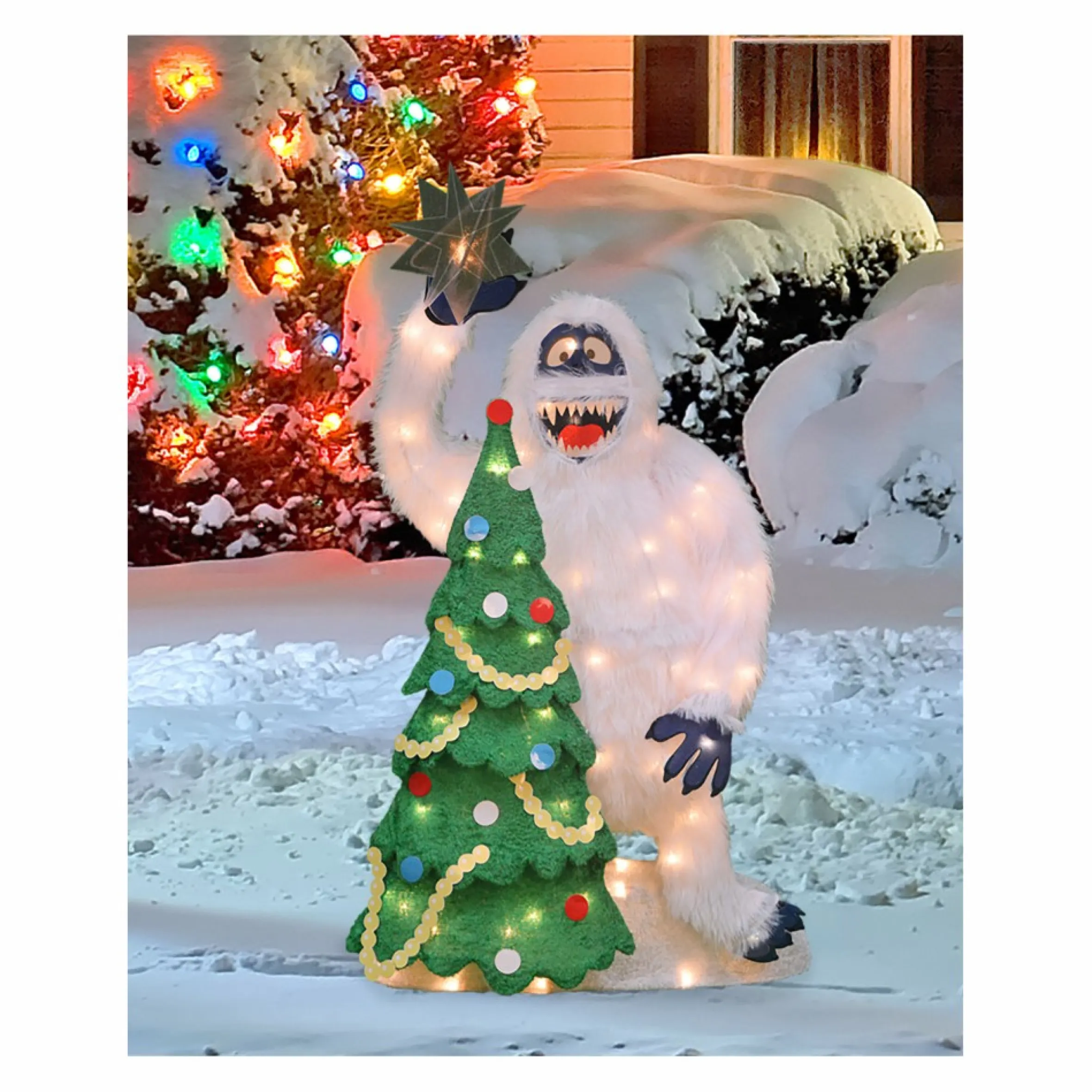 32" Lighted Bumble Topping The Tree Christmas Outdoor Yard Decoration
