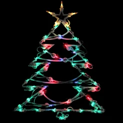 18" Lighted Christmas Tree Window Silhouette