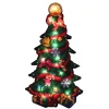 17.75" Lighted Christmas Tree With Presents Window Silhouette
