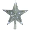 9.5" Lighted Clear Twinkling 5-Point Star Christmas Tree Topper - Clear White Led Lights