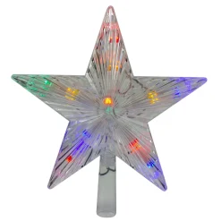 9.5" Lighted Color Changing 5 Point Star Tree Topper - White And Blue Led Lights