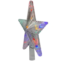 9.5" Lighted Color Changing 5 Point Star Tree Topper - White And Blue Led Lights