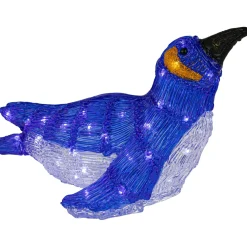 16" Lighted Commercial Grade Acrylic Swimming Penguin Christmas Display Decoration