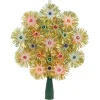 8" Lighted Gold Retro Tinsel Snowflake Christmas Tree Topper - Multi Lights