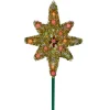 21" Lighted Gold Star Of Bethlehem Christmas Tree Topper - Multi-Color Lights