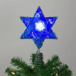 8" Lighted Hanukkah Star Tree Topper - Clear Lights