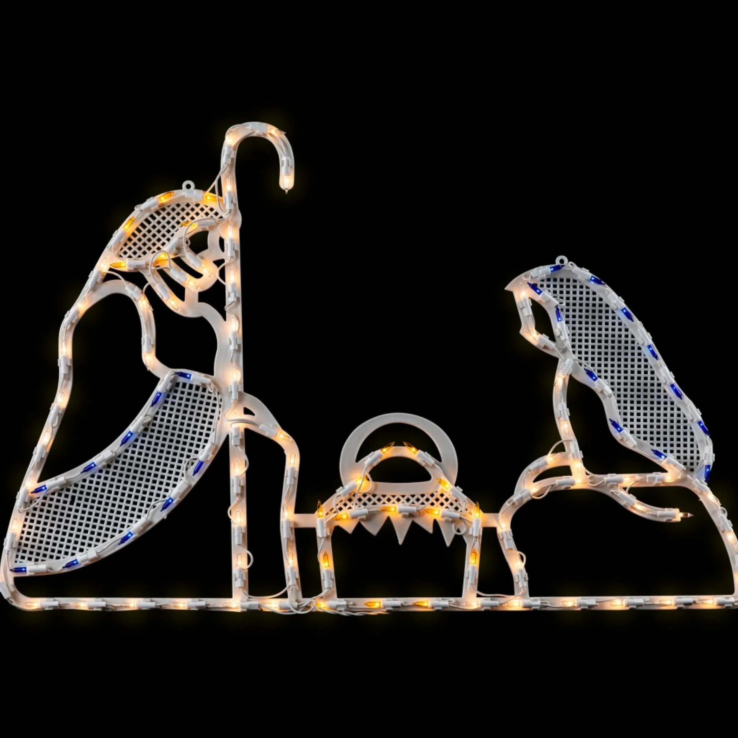 30" Lighted Holy Family Nativity Scene Christmas Window Silhouette