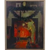 19" Lighted Norman Rockwell 'Is He Coming?' Christmas Wall Art