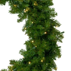 Lighted Northern Pine Artificial Christmas Wreath - 36 Inch, Warm Clear Led Lights