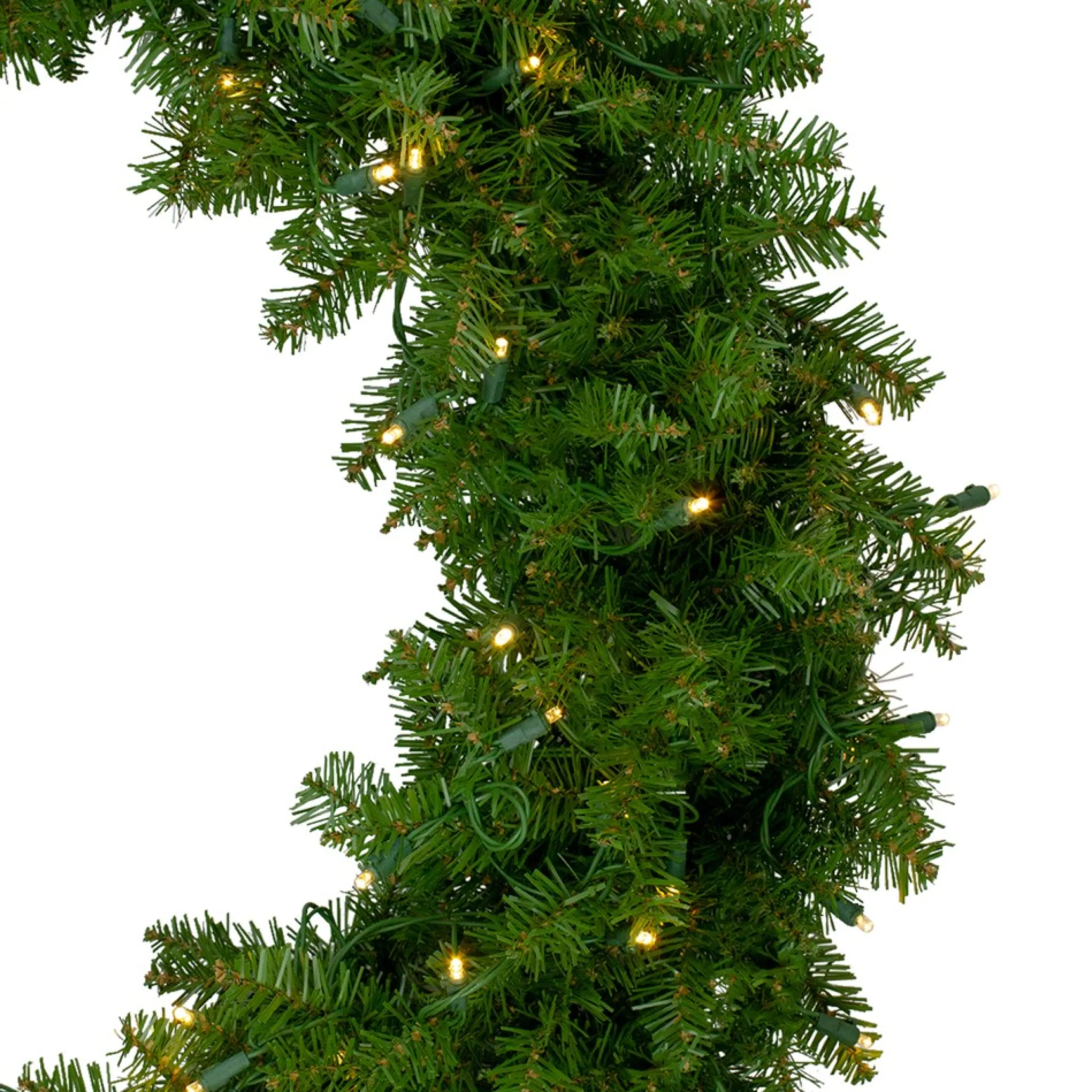 Lighted Northern Pine Artificial Christmas Wreath - 36 Inch, Warm Clear Led Lights