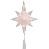11" Lighted 8 Point Bethlehem Star Christmas Tree Topper - Clear Lights , Green Wire