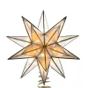 8.25" Lighted 15-Point Star Shaped Christmas Tree Topper- Clear Lights
