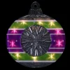 15.5" Lighted Purple And Green Shimmering Ornament Christmas Window Silhouette Decoration