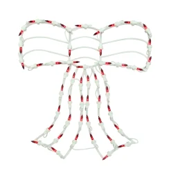 14" Lighted Red Bow Christmas Window Silhouette Decoration